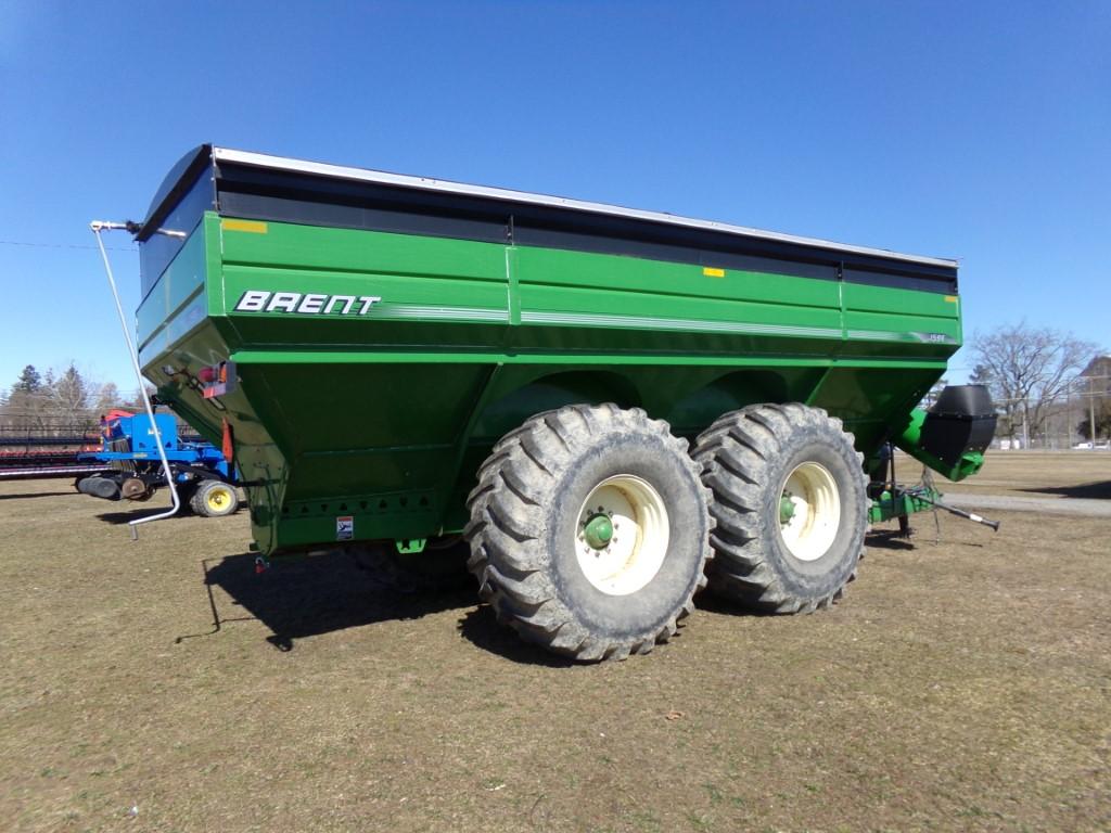 Brent-Unverferth 1594 Grain Buggy, Tandem Axle, Front Steerable Axle, PTO &