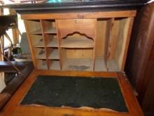 Old Secretary Desk with Fold Down Top,  Appears Original (Top is Removable