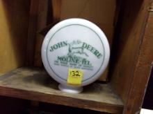 John Deere Lamp Globe w/Original Box, About 8'' Diameter (No Fixture Or Mou