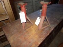 Pair Of Red Jack Stands, (Rounded Legs),(In Garage)