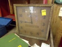 John Deere ''Time to Buy'' Wood Framed Wall Clock, Old Original Time Piece,