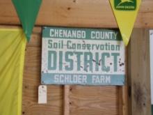 Chenango County Soil Conservation District Schloer Farm Metal Sign