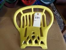 Yellow Cast Iron Tractor Seat, Smaller Than Most, (In Equipment Shed)