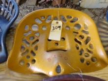 Yellow, Cast Iron Seat w/''B430'' Stamped On It, (In Equipment Shed)