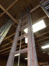 22' Wooden Extension Ladder, (In Equipment Shed)