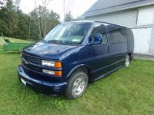 2001 Chevy Express LT Passenger Van, Blue, Auto, Leather, Nice Shape for th