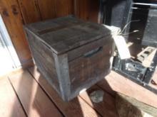 Wood and Galvanzed Rolling Crate (Milk Box ?) Marked ''Glendale Farms 1-43,