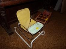 Bouncin' Baby Seat And Part Of A Doll Crib