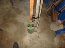 Post Hole Digger And A Post Hole Scoop, (IN GARAGE)