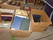 5 Boxes Of Mostly Hardcover Religious Books, Under Table, (IN GARAGE)