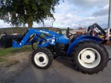 New Demo New Holland Workmaster 70 Tractor w/Loader, 4WD, Shuttle Trans, Re