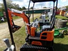 New, AGT Industrial QH12 Mini Excavator, Orange, Gas Engine, Stationary Thu