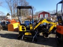 New Yellow AGT Industrial QH12 Mini Excavator, Gas Engine,Grader Blade and