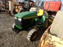 John Deere, 4200, 4 WD, Compact Tractor with 60'' PTO Snow Blower, Center H