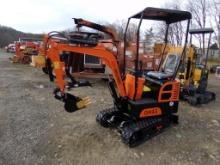 New, AGT QH12, Mini Excavator, Orange, w/ Bucket & Thumb