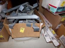Large Box of Heavy Beam Joist Hangers and Several Boxes of Insulation Suppo