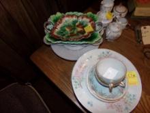 Misc. Group of China Includes Plates, Cups, Saucers, Decorative Servers, Cr
