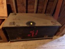 Black 50'' Antique Chest with Oriental Markings (Barn)