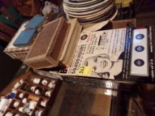 Group of Misc - Bulb Savers, Add. Cigar Boxes of Misc., Plate Hangers, Avon