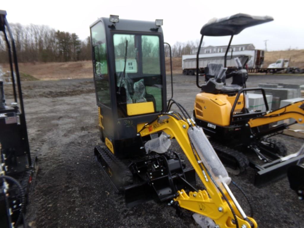 New AGT QH13R-Mini Excavator-With Cab, Dozer Blade, Thumb, Boom Hyd's, Gas