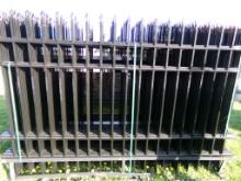 New (24) Sections of Wrought Iron Look Steel Fencing, 9' Sections  (4641)