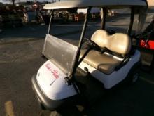 White Club Car Electric Golf Cart, Canopy, Windshield, Bag Holder, Charger