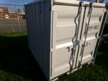 7'4'' Storage Container/Office, 6' Wide with Walk Thru Door and Window on O