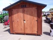 2 Toned Stained 8' x 10' Amish Built Shed (6122)