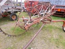 Red 5 Wheel Trailer Type Side Rake (5021)