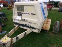 Ingersol Rand 100 CFM Air Compressor, 1100 Hrs, Gas Engine, Runs & Works Go