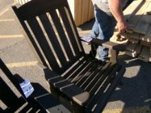 Walnut Stained Amish Made Rocking Chair (4545)