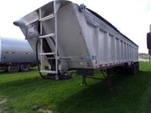 2000 Mac 38' Frameless Alum. Dump Trailer, Tri-Axle w/Tarp System VIN#: 5MA