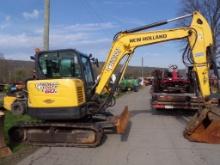 New Holland E60-C Midi Excavator, Rubber Tracks, Dozer Blade, Swing Boom, A