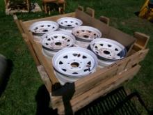 Pallet of (18) New 15 x 5 Trailer Wheels, 5 Lug (18 x Bid Price )(6018)