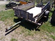 Tow Behind Trailer w/ Wooden Sides (718 / No stk) - NO PAPERWORK / BOS ONLY