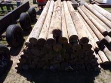 Group of Approx. 65-70 6'' x 8' Fence Posts, Used, Still Good (5572)