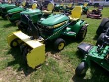 JD X534 Mower w/54'' Deck, Kawasaki Eng, 47'' JD Snowblower, Rear Tire Chai