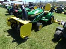 John Deere X520 w/ 47'' Snowblower & 54'' Deck, Hyrdo, 174 Hrs., s/n 121478