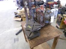 Drill Press on Bench and Crate with Lanterns (3060)