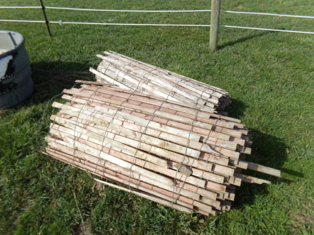 (2) Rolls of Wood Slat Fencing