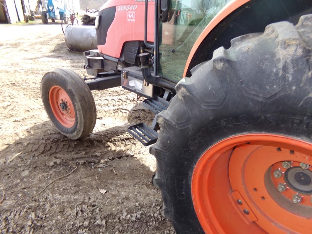 Kubota M8540 2 WD Tractor, Full Cab, Dual Remotes, 3 PT PTO, Good Rubber, S