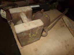 (2) Counter Weights and a Pair of Tongs (Lower Barn)