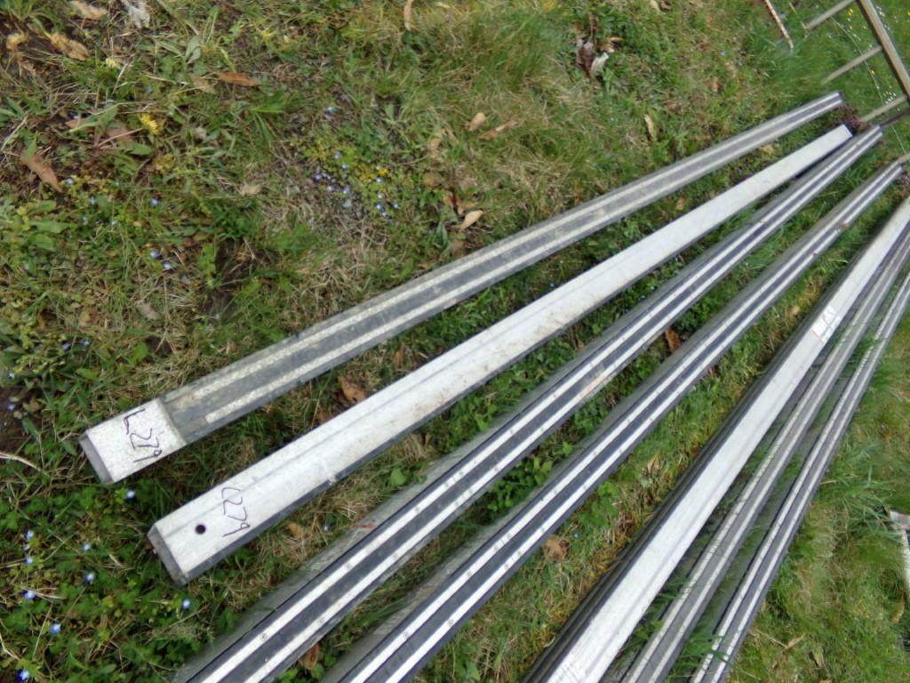 (2) Aluminum Pump Jack Posts,3'' X 3'' X 12' (Outside)