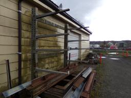 Steel Storage Rack and I-Beams on Ground 5-Tier With a Pair of Extra ''Shel