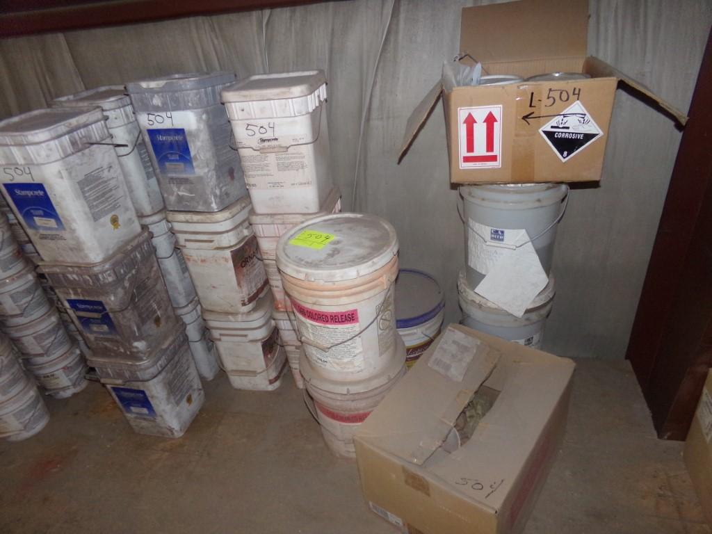 (17) Concrete Colors, SGS. Stampcrete and Others and (2) Boxes of Packetts,