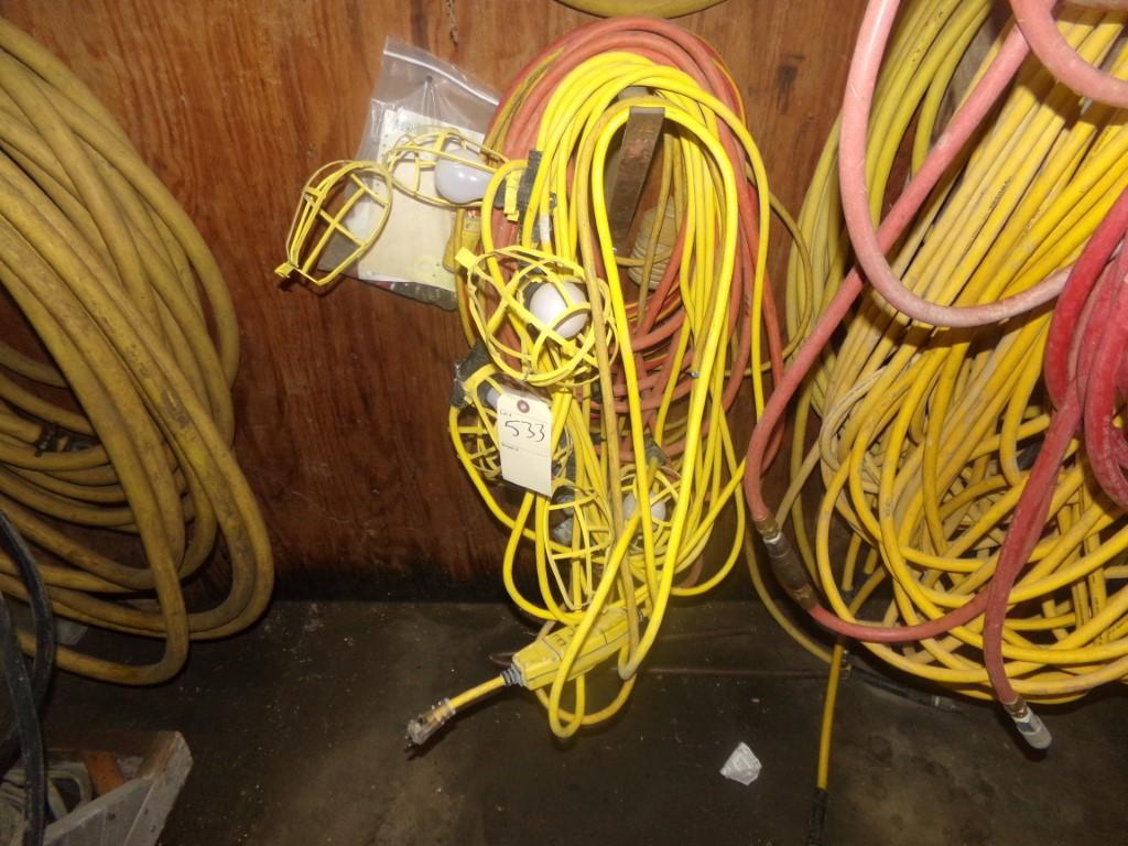 Group of Construction Site Temp. Lights and Extension Cords (Bay 1)