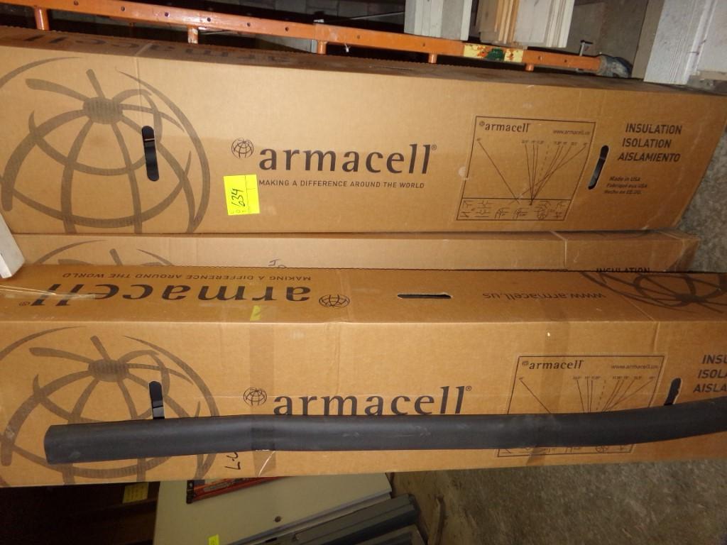 (3) Boxes of Foam Pipe Insulation (Open Box, New) 1 1/2'' x 6', Armacel (Bl