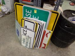 Misc. Reflective Traffic Signs (See Photo) (Parts Room)