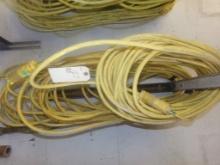 (4) Extension Cords, 12AWG, Misc. Lengths, About 50' to 100', Used, Good Sh