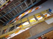 16' Fiberglass Extension Ladder, Orange, Good Condition (Outside)